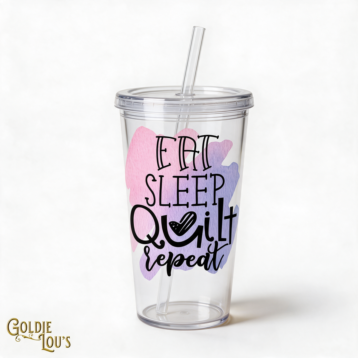 Eat Sleep Quilt Skinny Tumbler