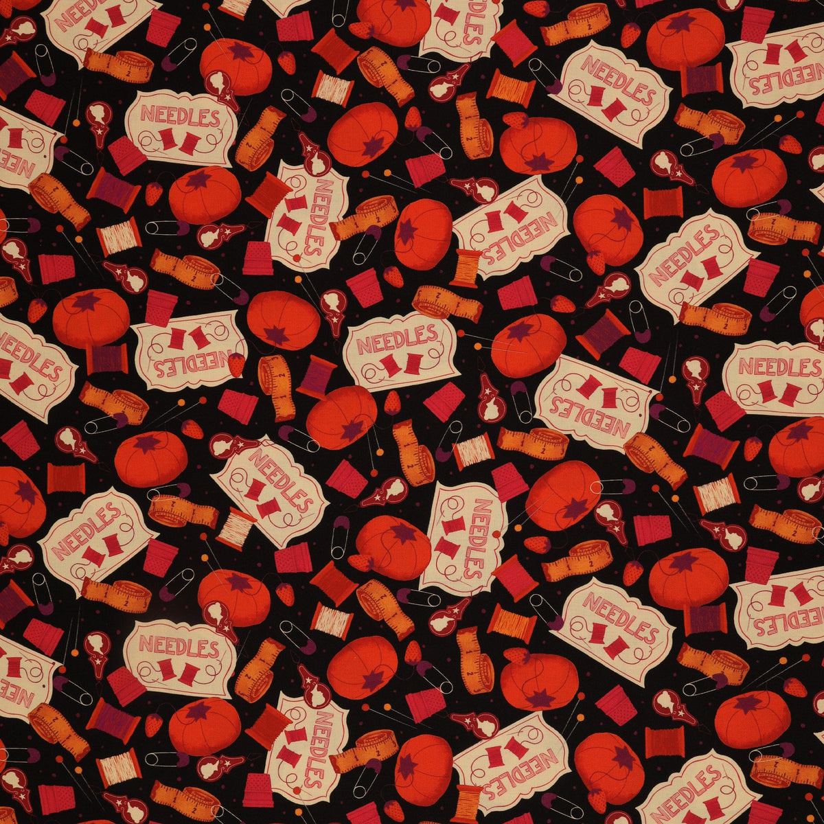 Sewing Season Sewing Supplies Toss Black 44"/45" Fabric Per Yard
