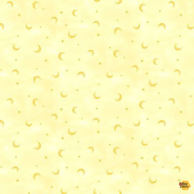 Owl Always Love You Moons And Stars Yellow Cotton 44"/45" Fabric Per Yard