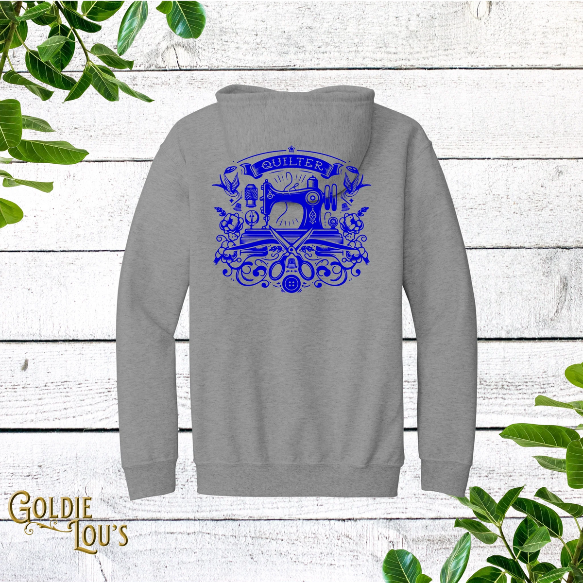 Tattoo Machine Quilter Full Zip Hoodie