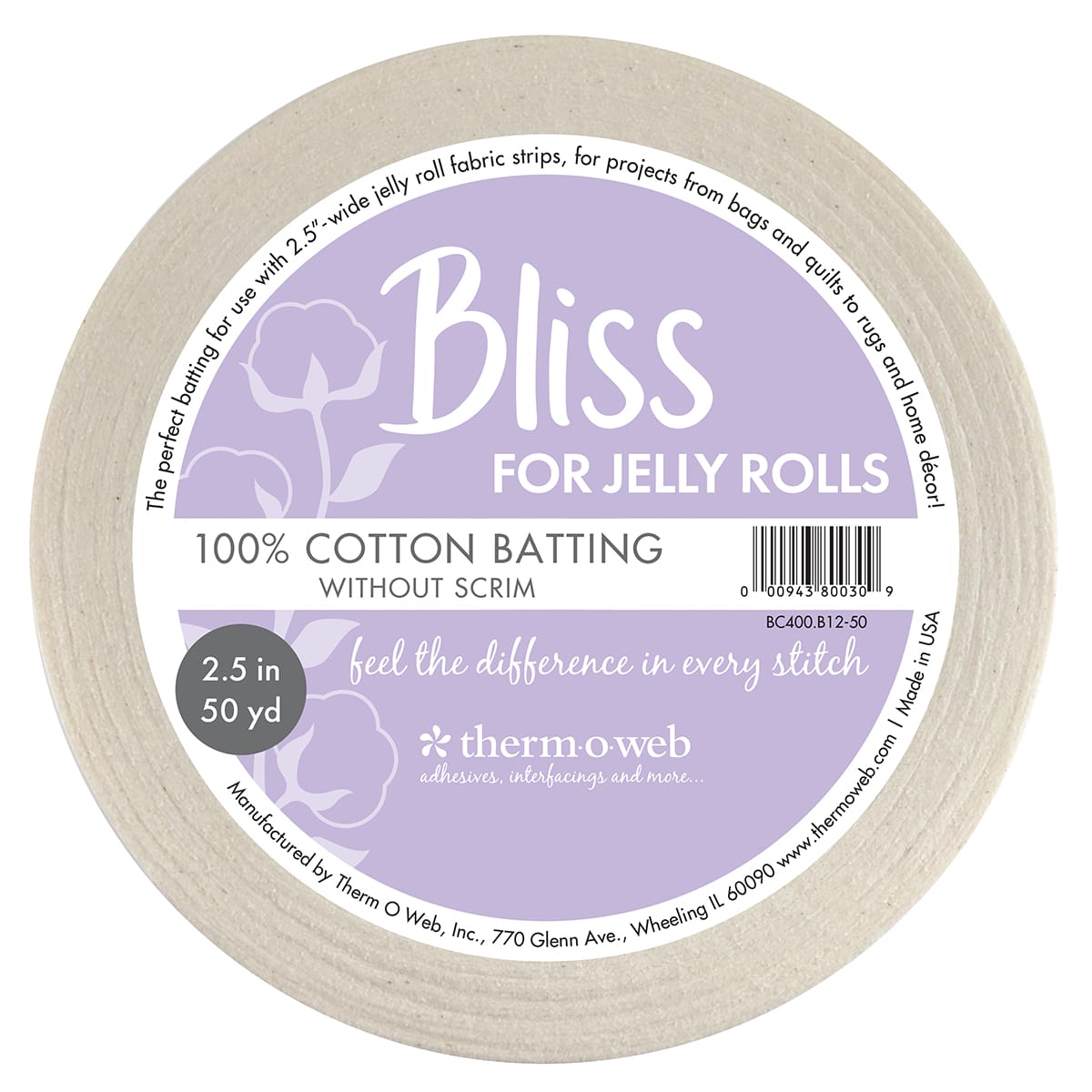 Bliss for Jelly Rolls 100% Cotton 2.5 in x 50 yd