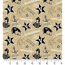Vanderbilt Commodores - Tone on Tone 44"/45" Fabric per yard