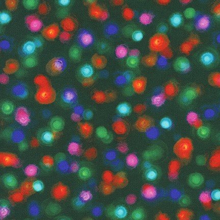 Wishwell Glow Evergreen Christmas Lights Cotton 43"/44" Fabric Per Yard