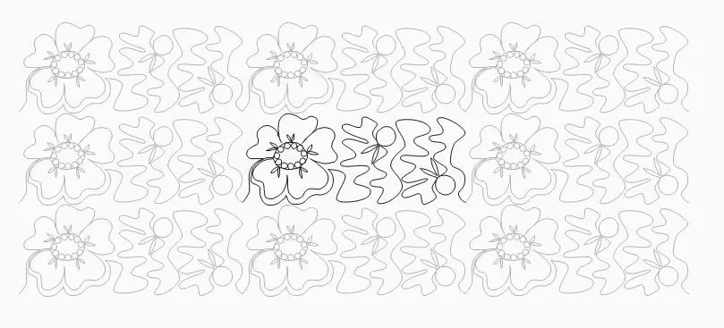 Flower Meandering Digital E2E - Linda's Electric Quilters