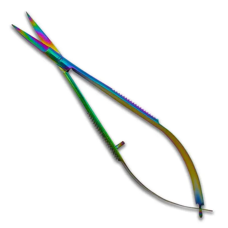 Curved Rainbow Colored Titanium Ez Snips Famore