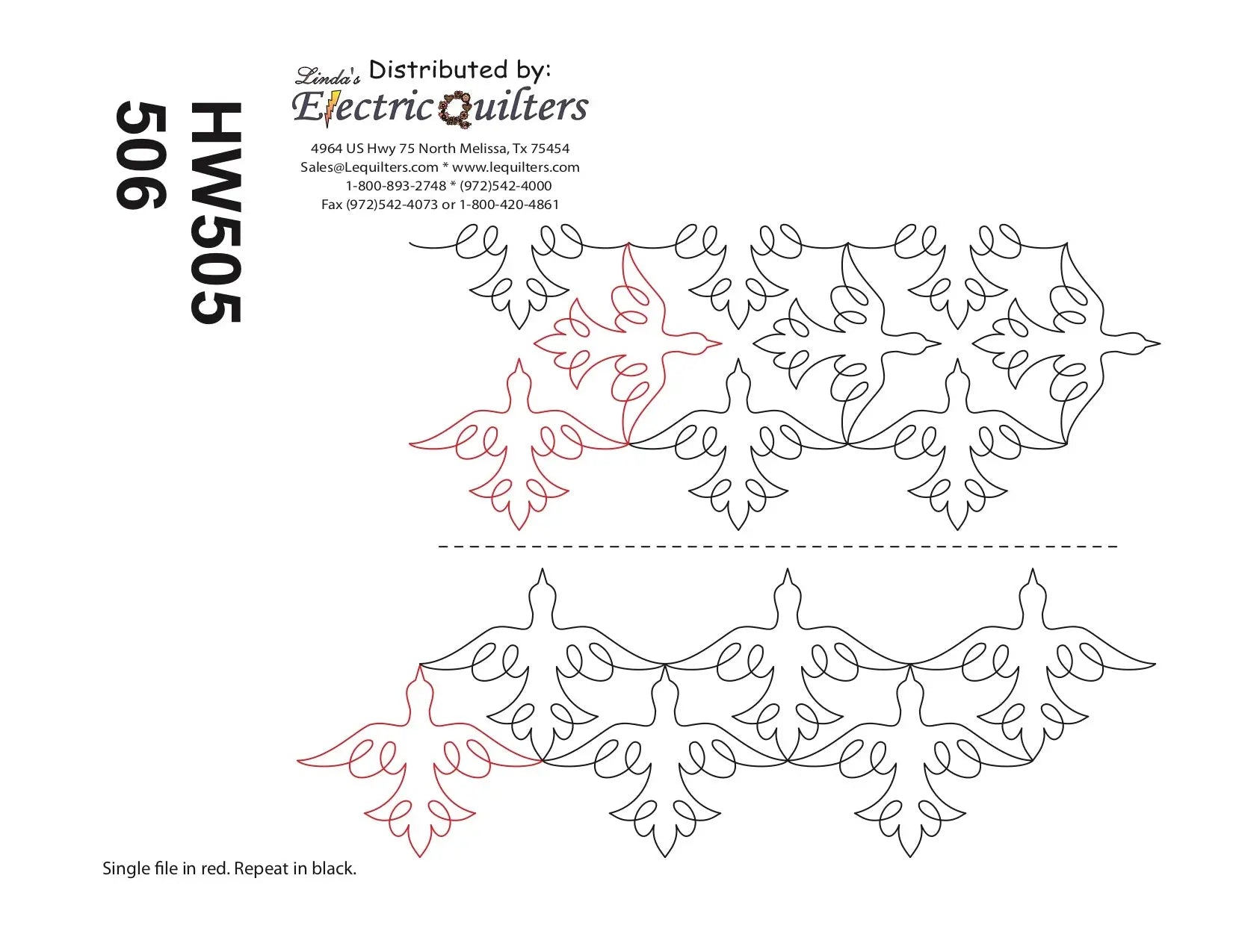 505 Migration Pantograph by Hari Walner - Linda's Electric Quilters