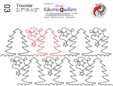 003 Treestar Pantograph by Linda V. Taylor - Linda's Electric Quilters