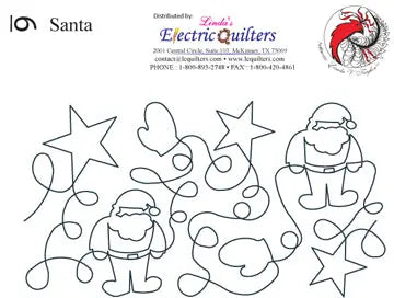 006 Santa Pantograph by Linda V. Taylor - Linda's Electric Quilters