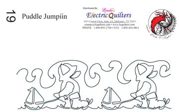 019 Puddle Jumpin' Pantograph by Linda V. Taylor - Linda's Electric Quilters