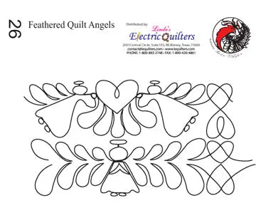 026 Feathered Quilt Angels Pantograph by Linda V. Taylor - Linda's Electric Quilters