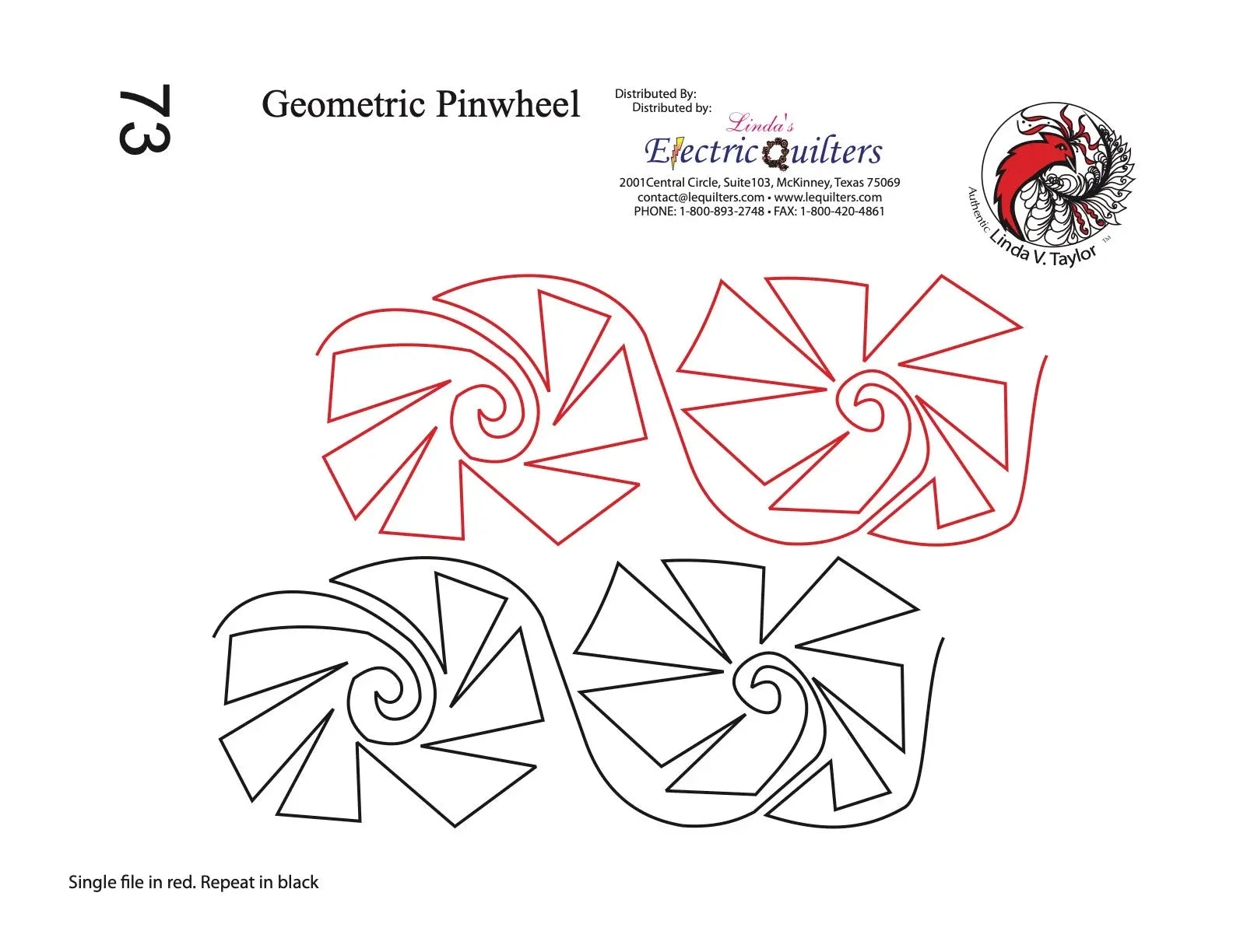 073 Geometric Pinwheel Pantograph by Linda V. Taylor - Linda's