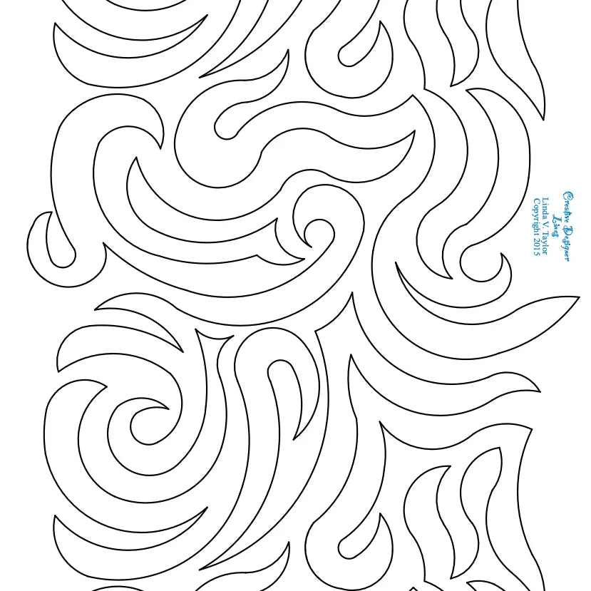 240 Curl And Wave Pantograph by Linda V. Taylor - Linda's Electric Quilters