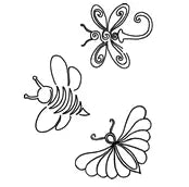 30474 Garden Friends Stencil 3 Different, Each For 4-1/2" Block - Linda's Electric Quilters