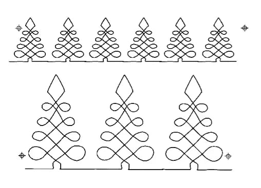 40022 Tree of Light Stencil 5 3/4" & 2 3/4" Sizes - Linda's Electric Quilters