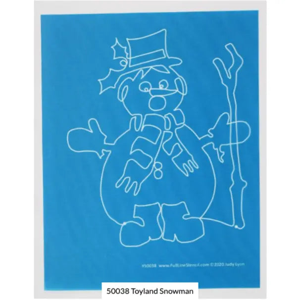 50038 Toyland Snowman 8 3/4" by 7 1/2" Stencil - Linda's Electric Quilters