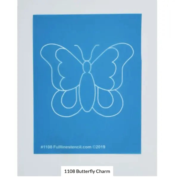 1108 Butterfly 3" by 3 3/4" Charm Stencil - Linda's Electric Quilters