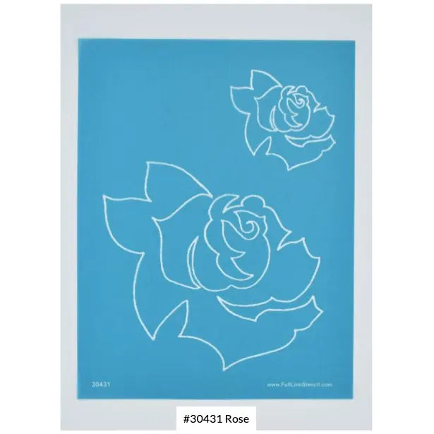 30431 Rose Stencil 6 3/4" & 3 1/2" - Linda's Electric Quilters
