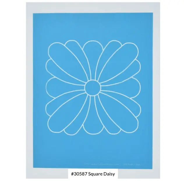 30587 Square Daisy Stencil 6 1/4" - Linda's Electric Quilters