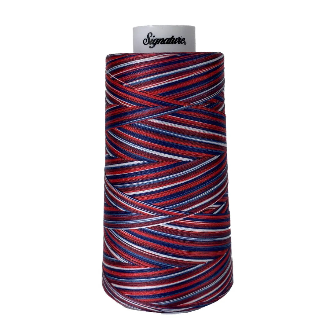 M13 Stars & Stripes Signature Cotton Variegated Thread - Linda's Electric Quilters