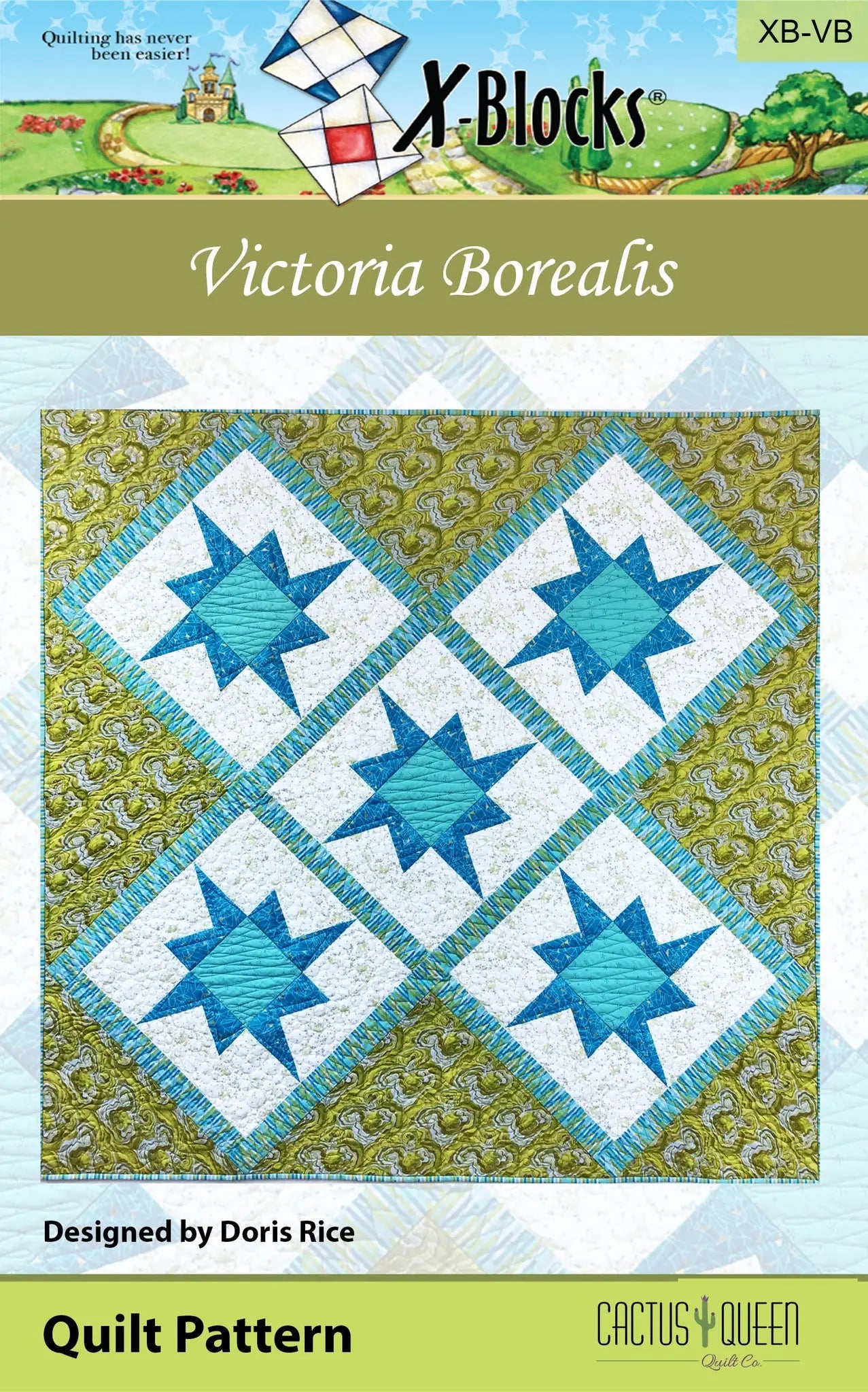 X-Block Victoria Borealis Pattern - Linda's Electric Quilters
