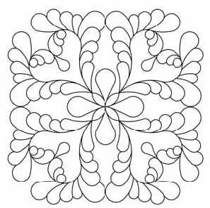 30591 Beau Feather Stencil 9" x 9" - Linda's Electric Quilters