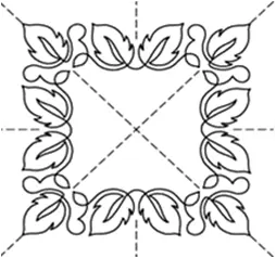 30644 Drifting Leaves Frame 7" Stencil - Linda's Electric Quilters