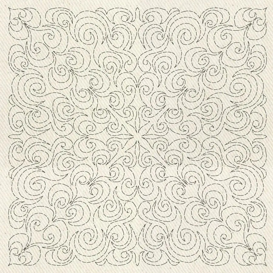 Echo Swirl Meandering Fill - Linda's Electric Quilters