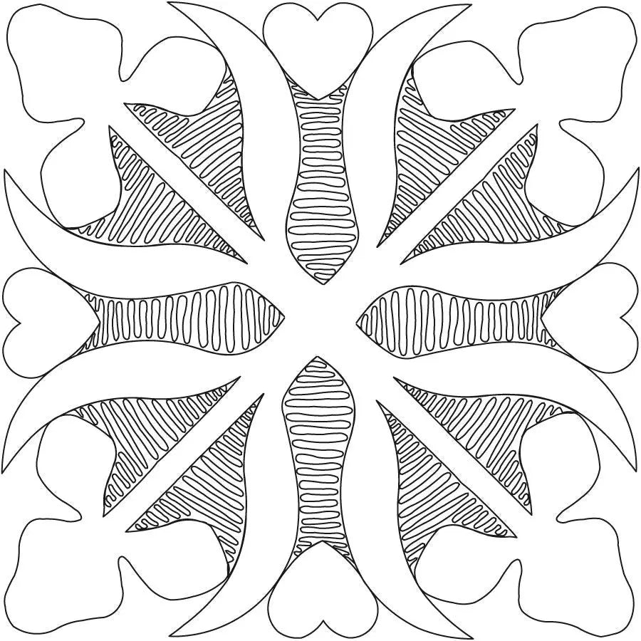 Louise Stipple Fill Block - Linda's Electric Quilters