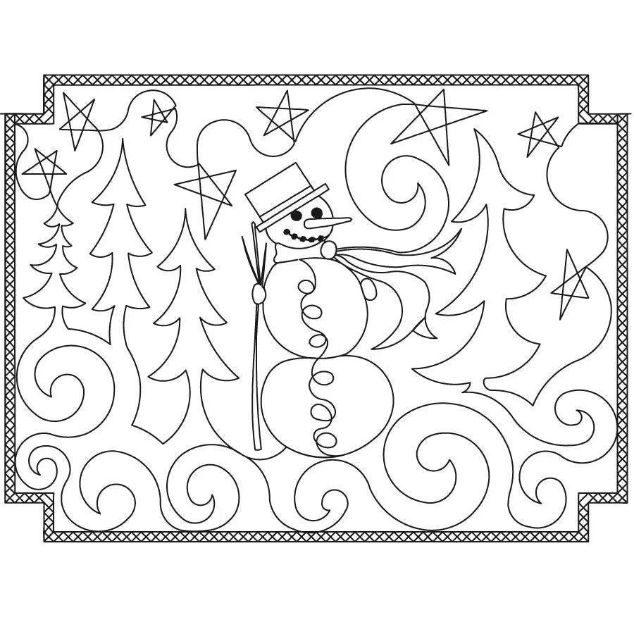 Simple Snowman Placemat - Linda's Electric Quilters