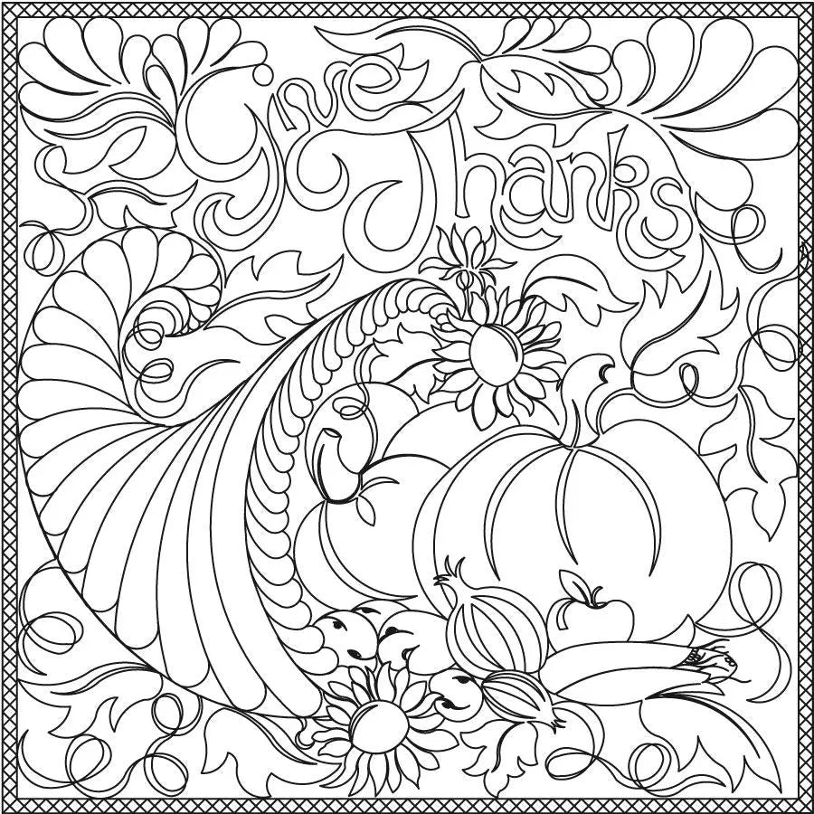 Thanksgiving Square Placemat - Linda's Electric Quilters