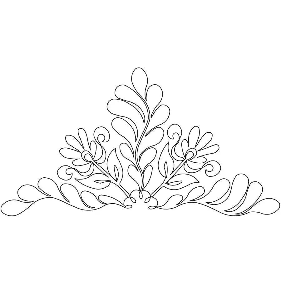 Feather Flower Border Triangle