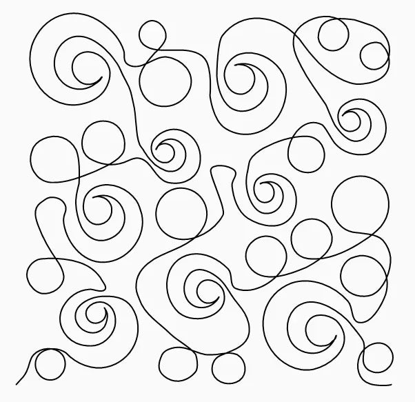 Swirls and Curls E2E - Linda's Electric Quilters