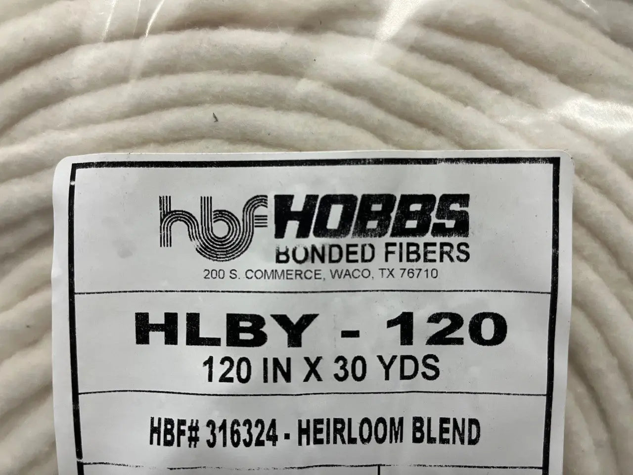 Hobbs Heirloom 80/20 120" Wide Batting Roll - 30 Yards - Linda's Electric Quilters
